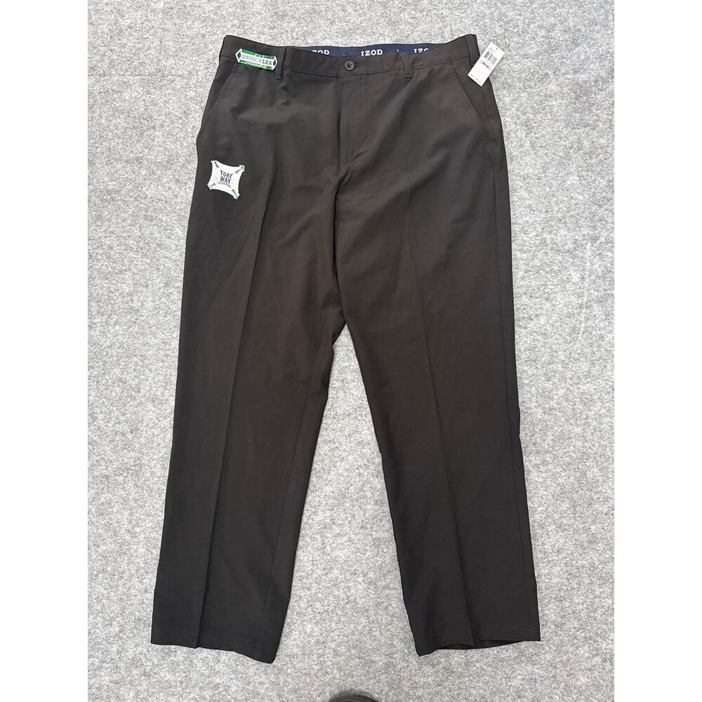 Izod Golf Men’s Pant Size 38x32 Black Swingflex 4-way Stretch